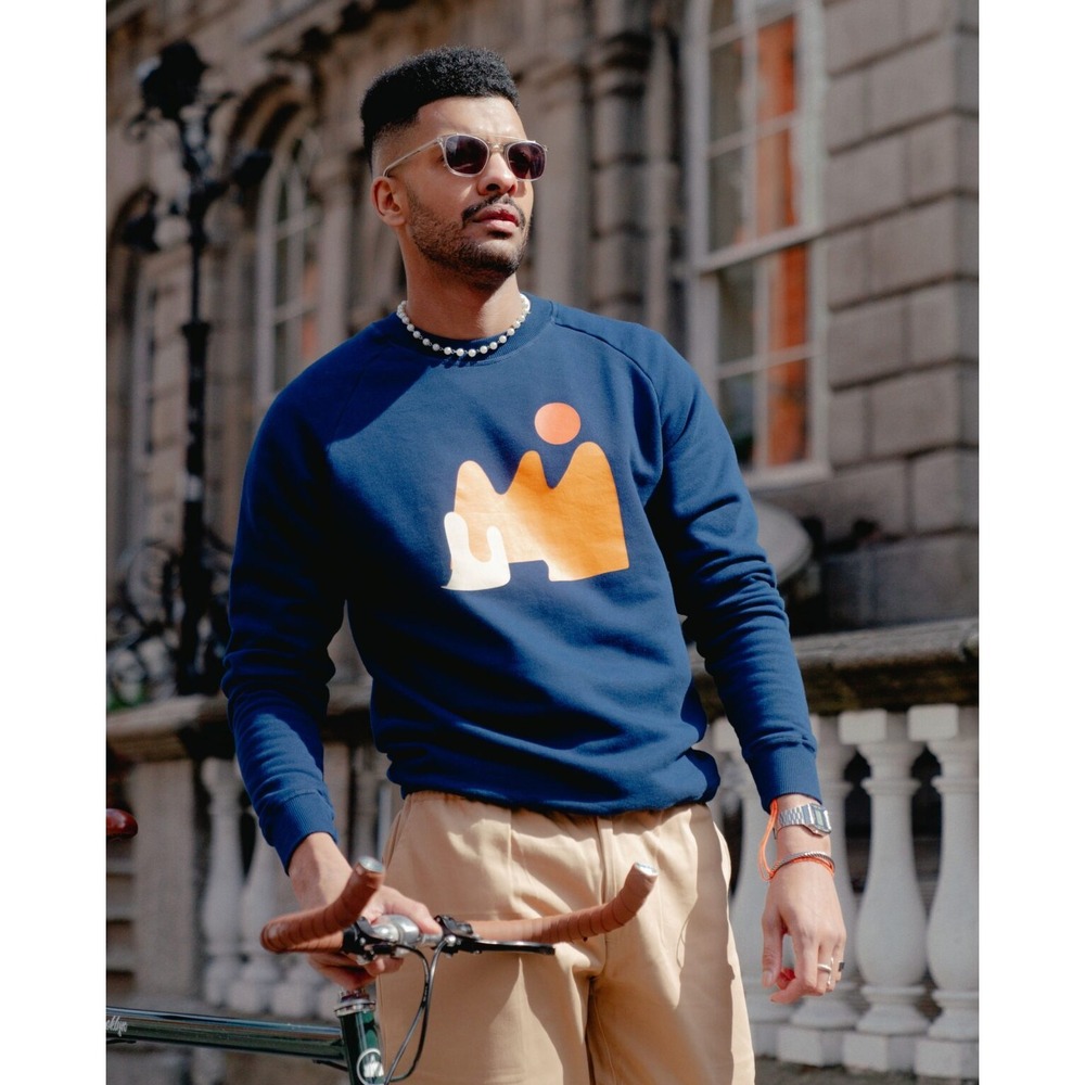 Fresh Cuts Dublin Organic Cotton Sweatshirt XS Made In Ireland Unisex